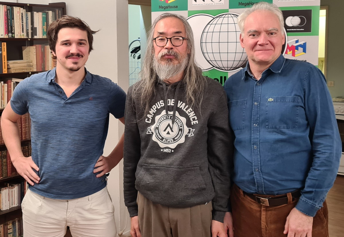 Le podium : Takuji Kashiwabara (au centre),  Marc Bertrandias (à gauche) et Manu Lazard (à droite, donc)