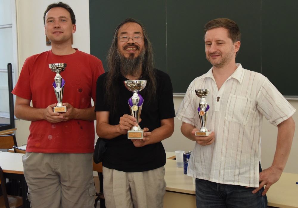 De gauche à droite : Miroslav Voracek (2e), Takuji Kashiwabara (1er), Francesco Marconi (3e)