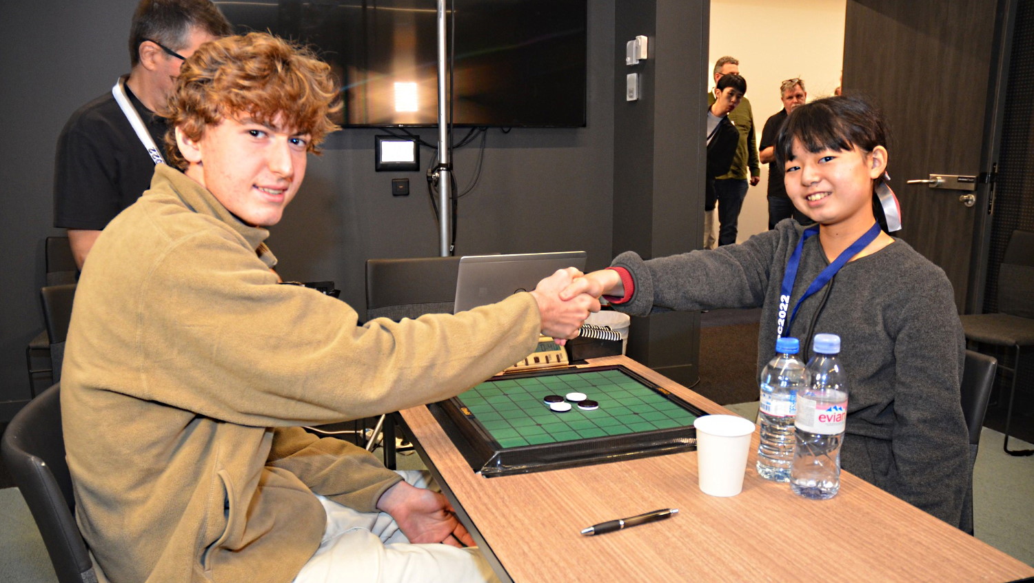 Avant la finale junior (Rémi Tastet contre Fuyumi Okudaira)